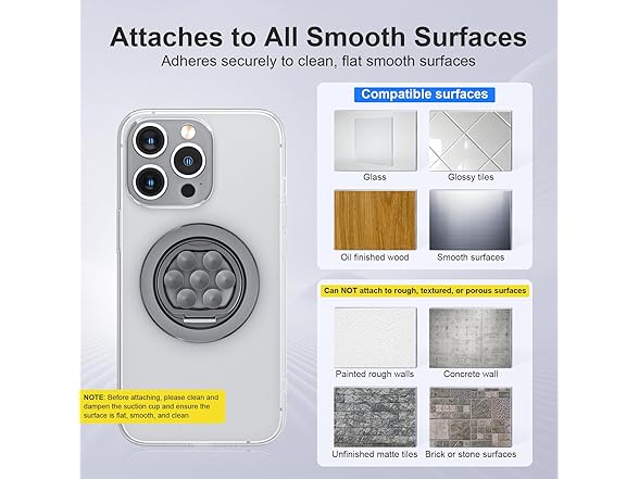 Magnetic Suction Cup Phone Grip Stand