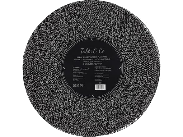 Dainty Home Placemats Set of 6 15" x 15"