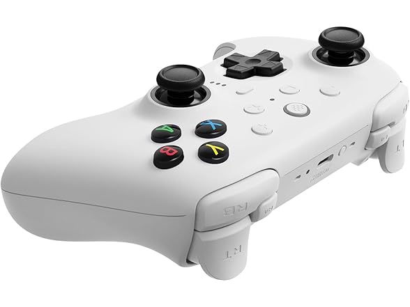 8BitDo Ultimate 2 Wireless Controller for Windows PC, Apple, Steam & Android, Gaming Controller with TMR Joysticks, Hall/Tactile Triggers, Motion Control, RGB Fire Ring, 1000Hz Polling Rate, White (Open Box)
