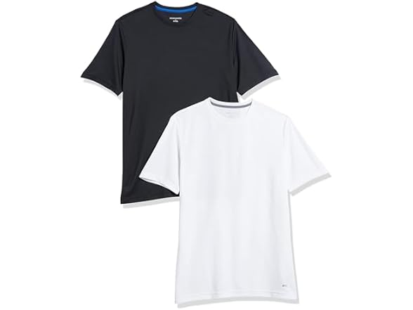 Amazon Essentials Mens Moisture Wicking Tech Tee 2Pk