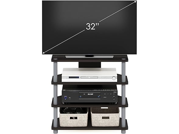 Furinno Turn-N-Tube Easy Assembly 4-Tier Petite Stand