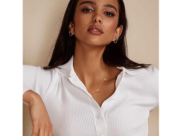 MOMELF Gold Hoop Earrings Women 14K