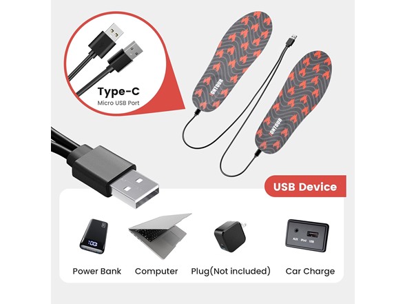 Jontour Rechargeable Heated Insoles Unisex
