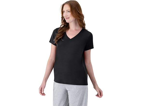 Hanes Womens DRI V-Neck Tee (M & XXL)