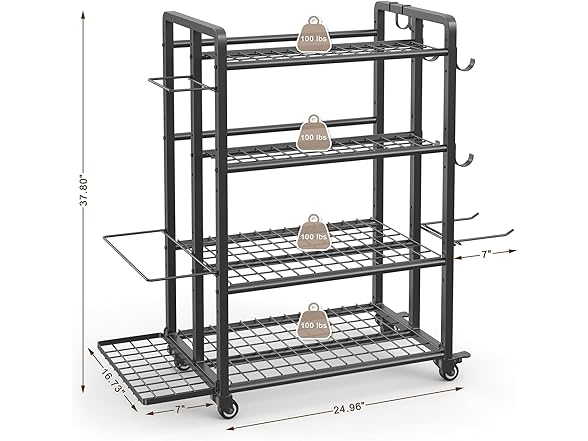4-Tier Weight Rack - 400lb Capacity