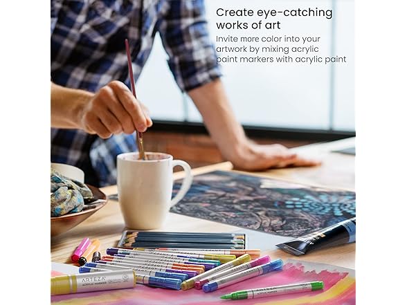 ARTEZA 2-pk Acrylic Paper Pad, 6 x 6 Inches