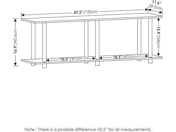 Furinno Turn-N-Tube Modern Side Table