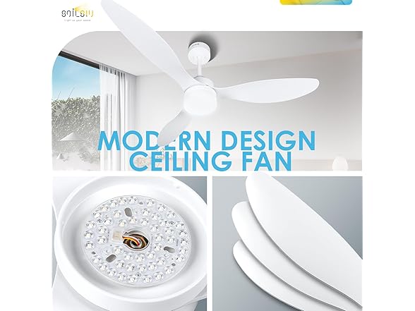 Soilsiu Ceiling Fan with Light