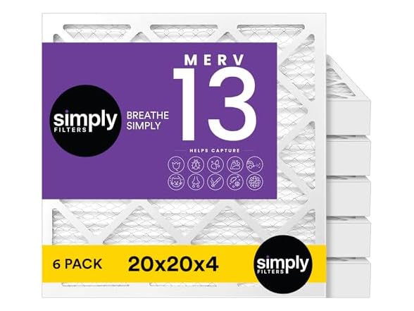 Simply 1Air Filter, Merv 13, MPR 1500, 6 Pack