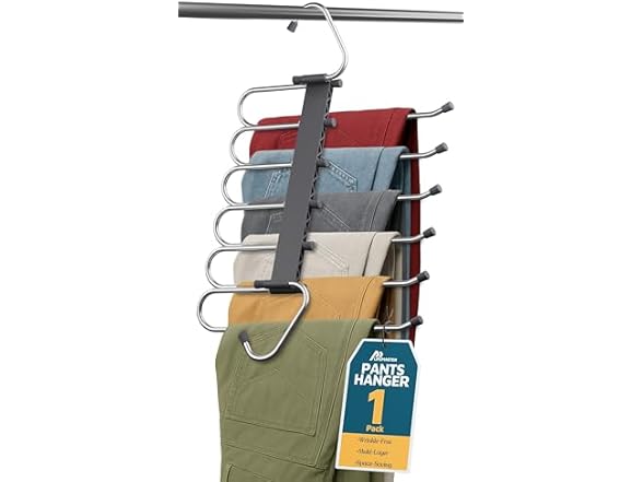 Lifemaster Space Saving Pants Hangers 1 Pack
