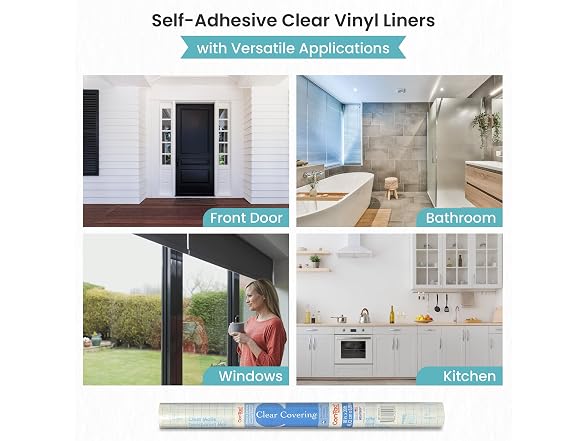 Con-Tact Clear Covering, Versatile and Self-Adhesive Shelf Liner
