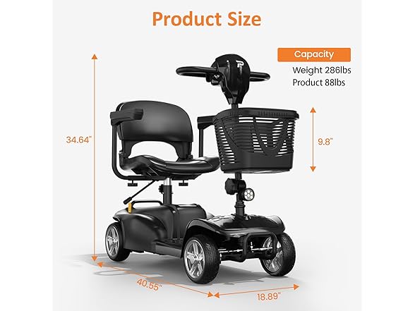 POWET W0893 Mobility Scooter3Wheelchair 3