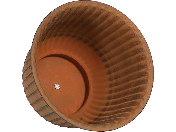 Sunnydaze Carlotta 14.75" Metal Outdoor Plant Pot Set- Set of 2