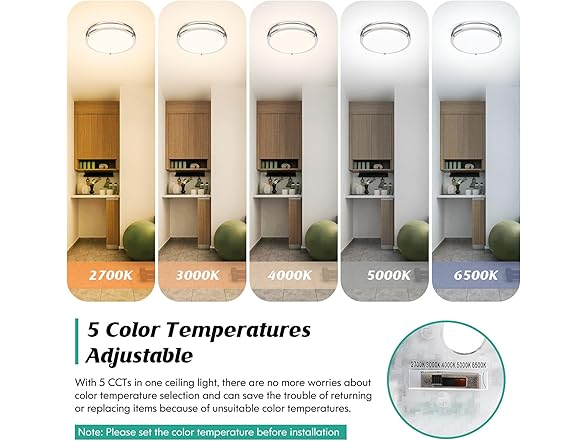 Brightever LED Ceiling Light Fixture, Your Choice