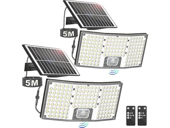 TOBUSA 2Pk 292 LED Motion Sensor Wall Lights