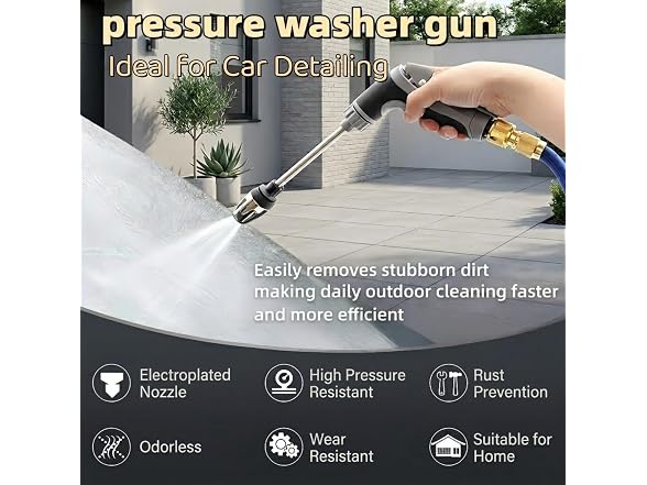 Pressure Washer Gun with Foam Cannon & 6 Adapters