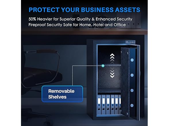 ADIMO Heavy-Duty Fireproof Safe Box 3.47 Cu. Ft.
