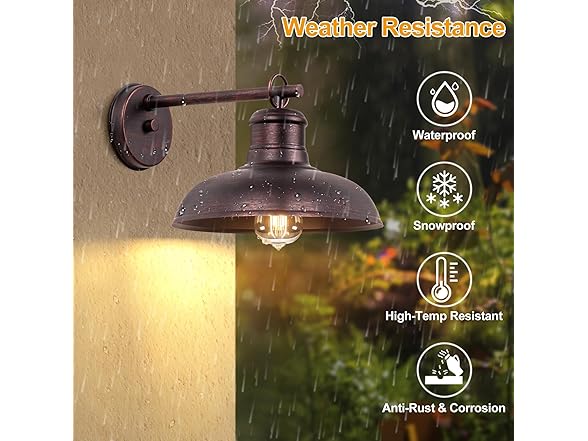 Bosceos Outdoor Wall Lights 2 Pack