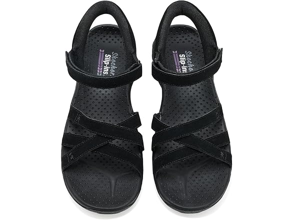 Skechers Women's Double Stitched Suede Slingback Sandals (5.5)
