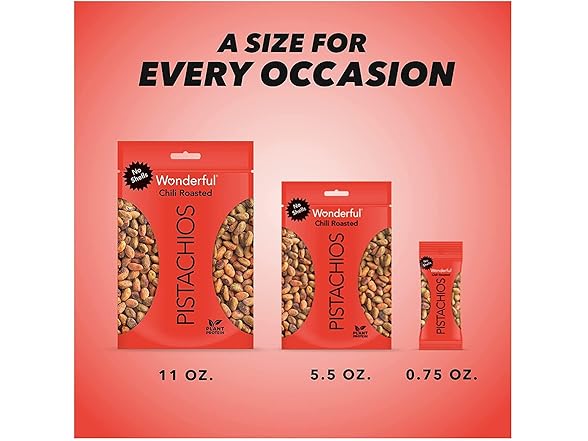 Wonderful Pistachios No Shells, Chili Ro