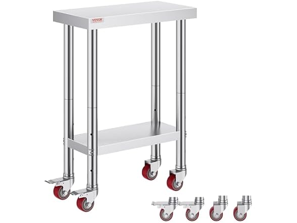 VEVOR Stainless Steel Work Table 12 x