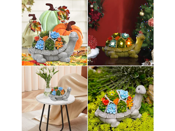 Hakol Solar Garden Outdoor Statue Turtle