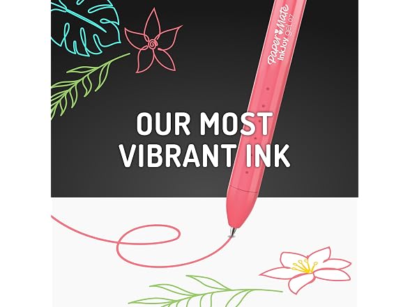 Paper Mate InkJoy Gel Bright! Gel Pens, Vivid Colors