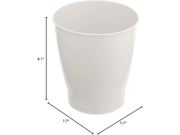 iDesign Small Round Plastic Bathroom Tra