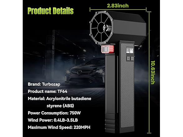 Oversize Turbo Dryer Blower for Car