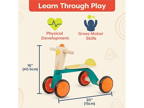 B. toys – Smooth Rider Wooden Toddler Bike