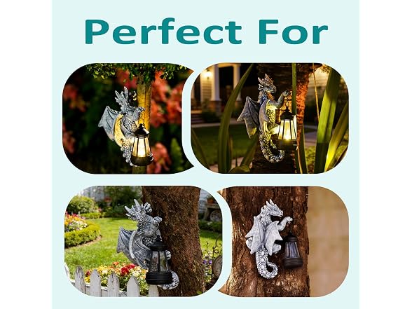 Solar Dragon Tree Hugger Garden Statue - Gallery 7