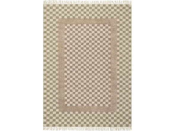 Rugs USA x Carmeon Hamilton Checkered 4' x 6' Wool Area Rug
