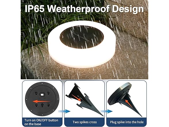 8PK MOOLLER Item #7977 Solar Ground Lights Outdoor