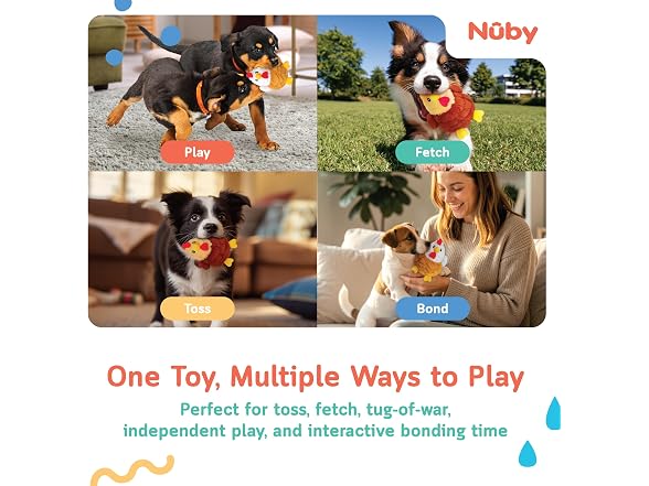 Nuby Nuby Plush Dog Toy 2-Pack Interactive