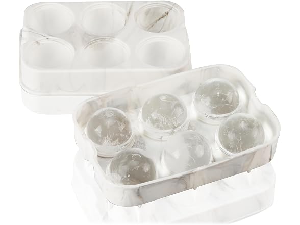 Host Silicone 2" Ice Sphere Silicone Mold w Marble Finish