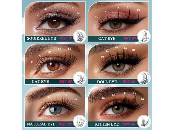Foxy Beauty Lash Clusters Kit Lashes