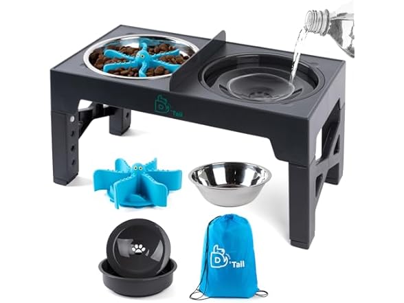 sallang D'tail Elevated Dog Bowls, Adjustable