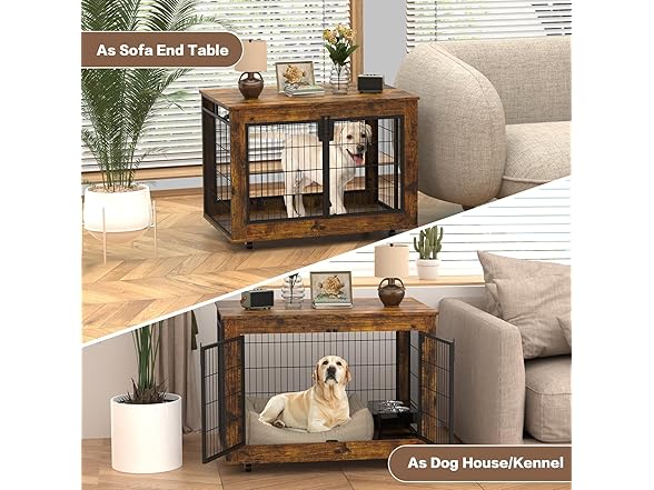 EasyCom Dog Crate Furniture, 41.33" Extra Large