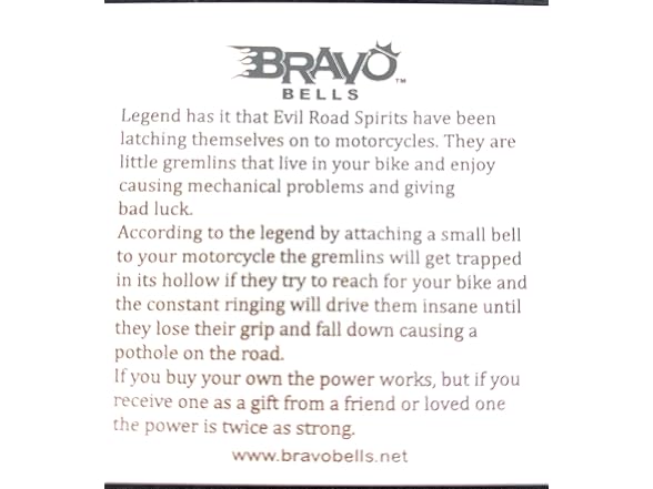 Bravo Bells Flame Skull Bell - Motorcycle Road