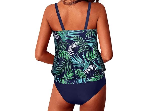 Yonique Women (22 Plus) Blouson Two Swimsuits