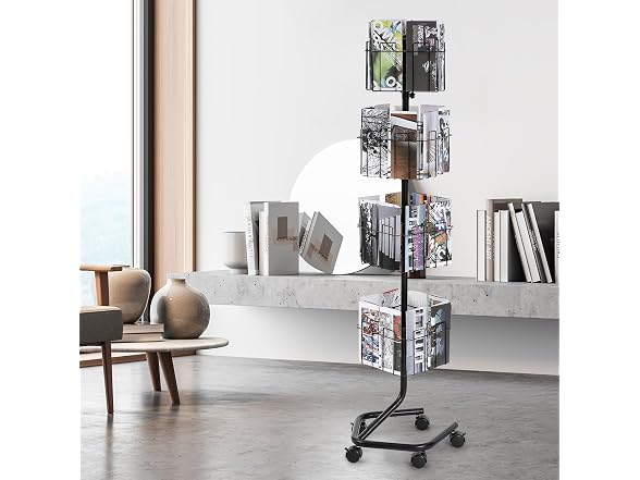 Brochure Display Rack, 4-Tier 32 Pockets