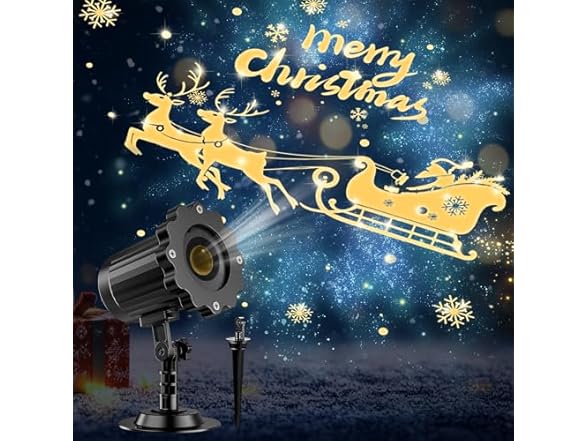 Nagudenfo 3D Dynamic Christmas Projector Lights