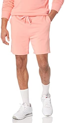 Amazon Essentials Men's Lightweight French Terry Short (Available in Big & Tall), Peach, Large