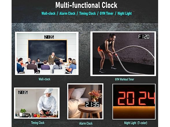 ETEBRG 17.3'' Huge Digital Wall Clock