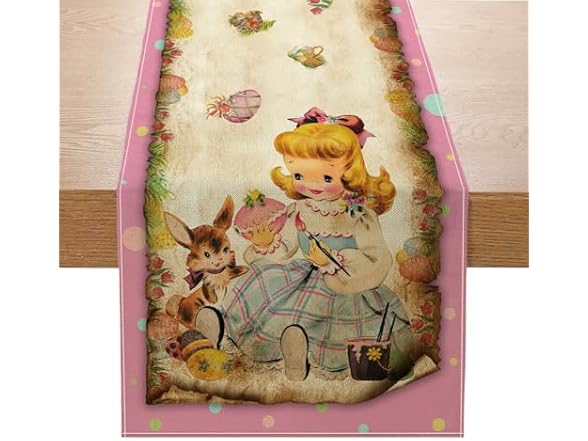 Racenaf Vintage Easter Table Runner