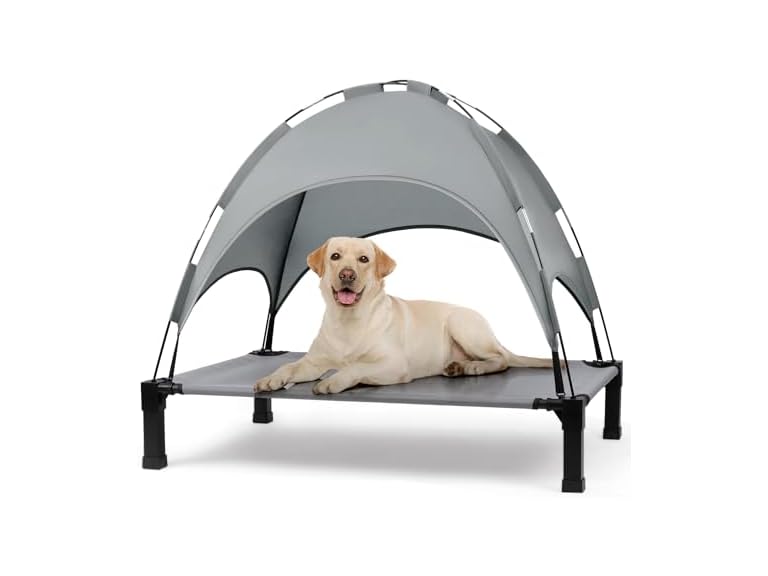 Heeyoo BC2021025050001 Elevated Dog Bed with Canopy