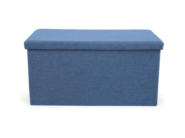 Humble Crew Ryan Tray Coffee Table Ottoman with Storage, Navy