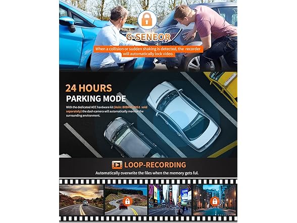 2K Dash Cam w/ Night Vision & App
