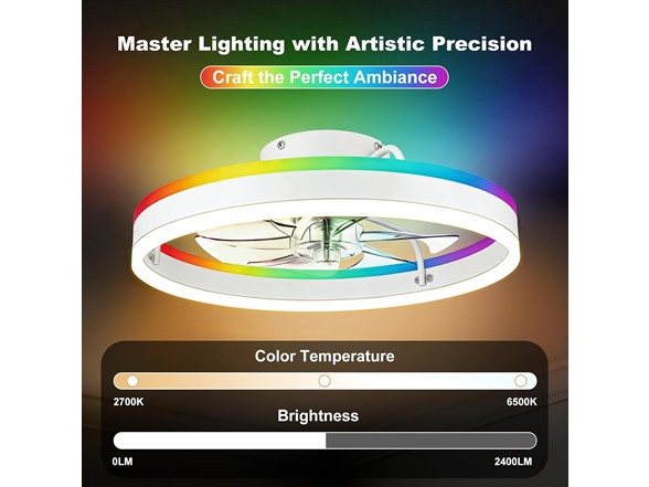 TCL 20" RGB LED Ceiling Fan w/ Remote