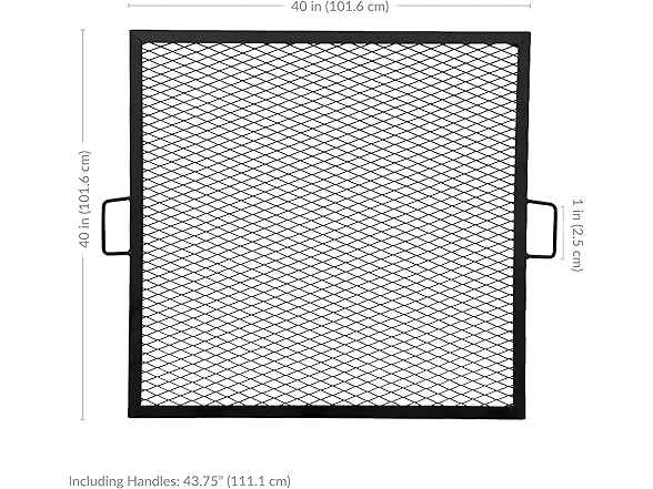 Sunnydaze Square Fire Pit Grill Grate - Campfire Grill Grate Over Fire Pit